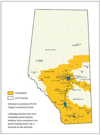 Alberta Electric Utility Service Areas